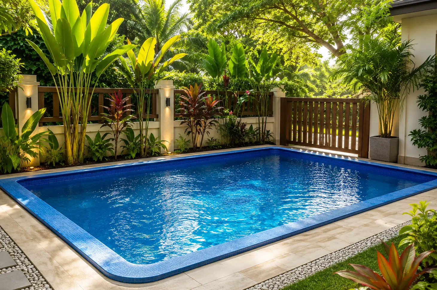 Outdoor swimming pool project work