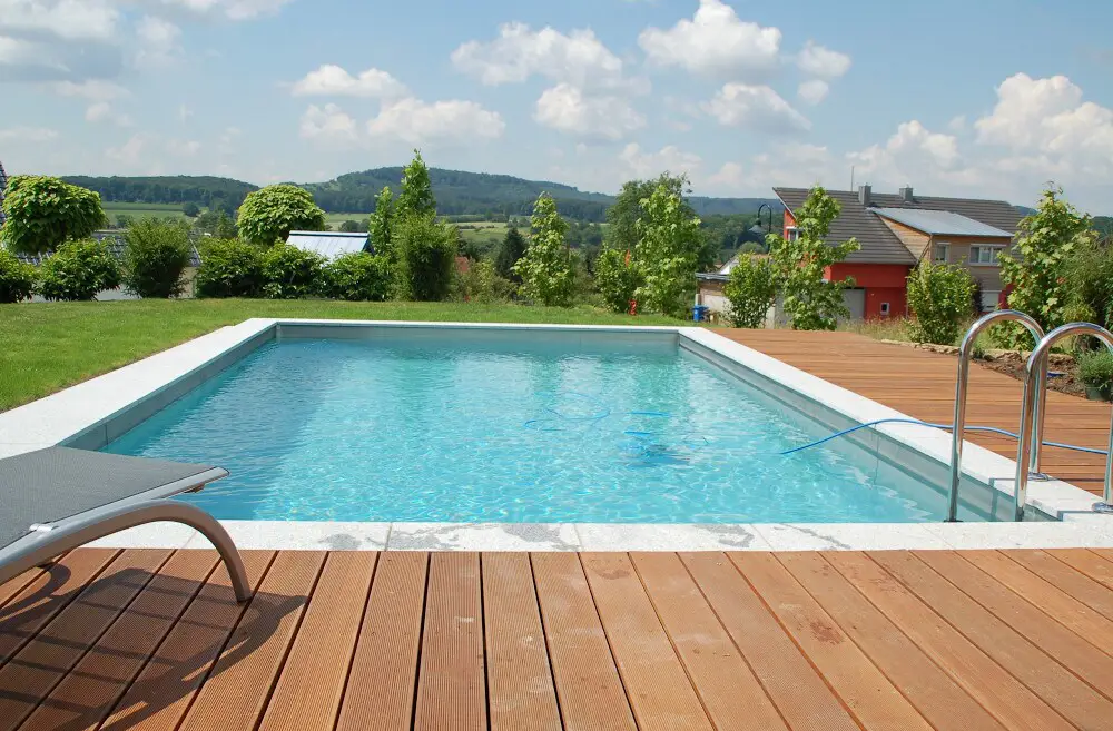 Large completed outdoor swimming pool project by Aqua Max Technology