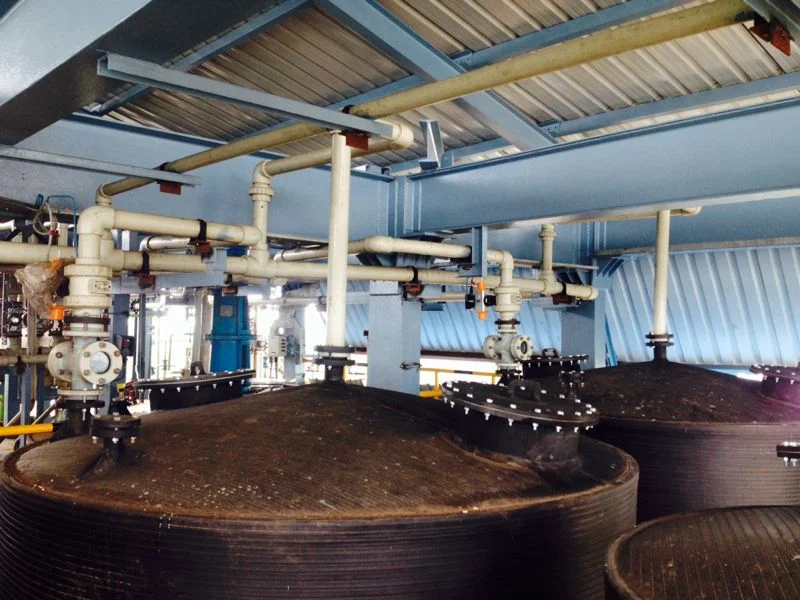 Industrial water treatment plant equipment installation